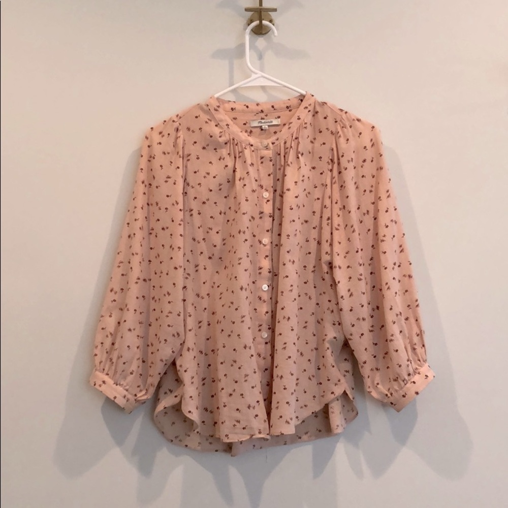 Madewell Peasant Top in Delicate Floral